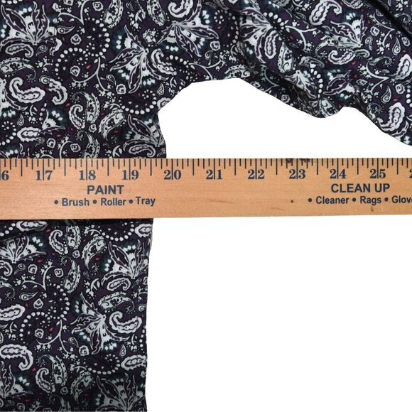 Cinch Western Paisley Button Up Shirt XS Rodeocore Cowboy Ranchwear Purple Y2K - Picture 6 of 9